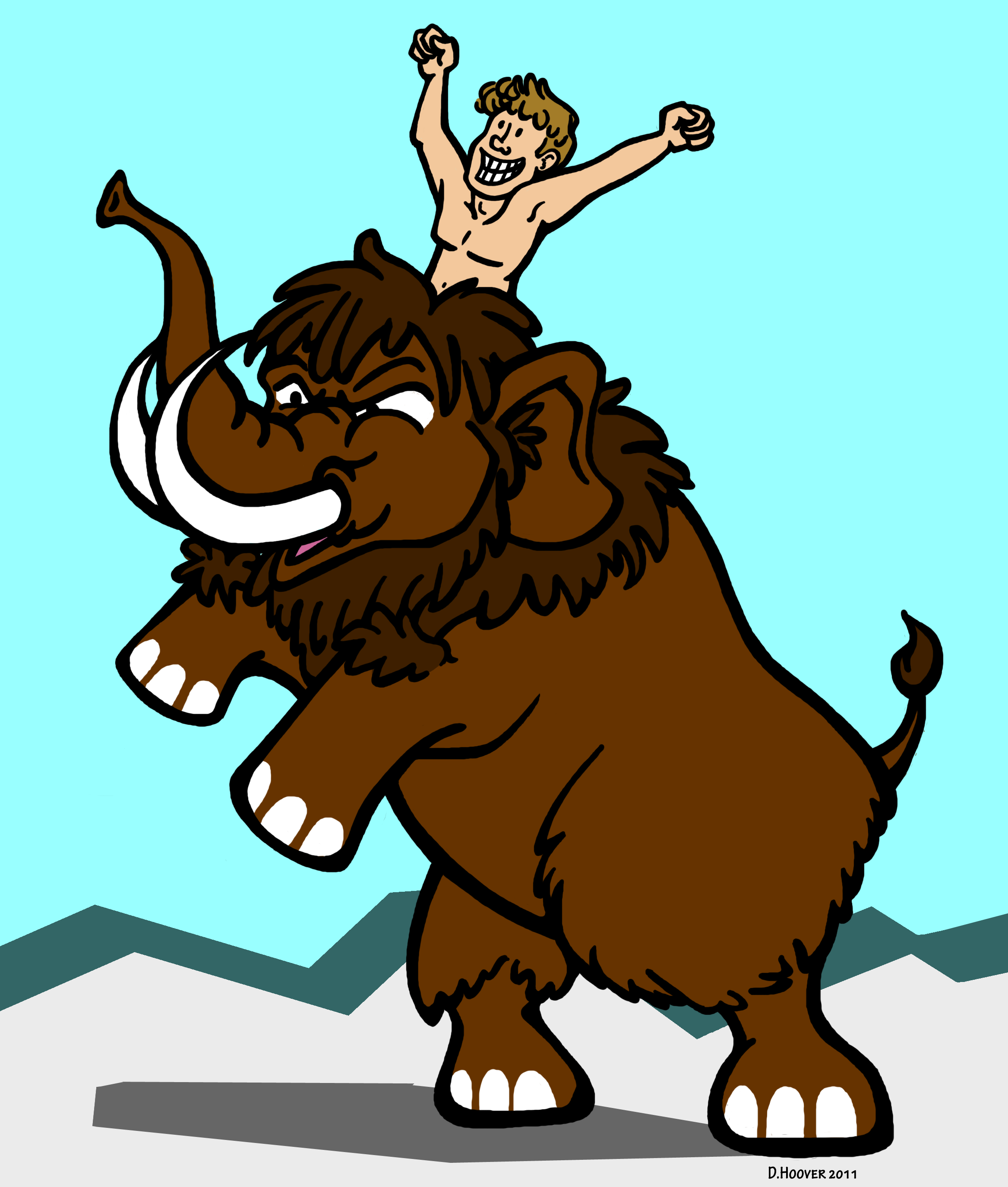 Shirtless, he shall ride them